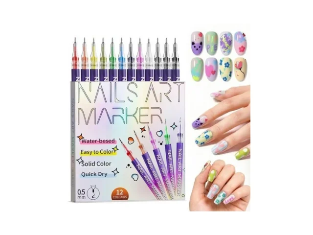 12 Color Nail Art Pens Set Nail Art Markers Nail… Code