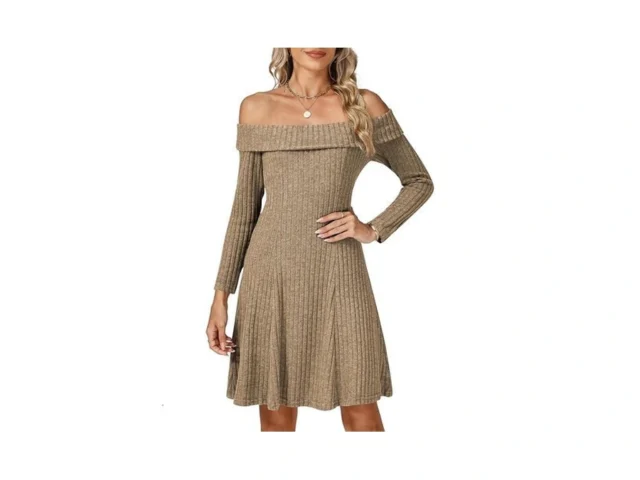 Anyuete Women S Off Shoulder Sweater Dress Long… Coupon