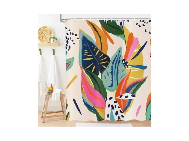 Defouliao Colorful Floral Boho Shower Curtain For… Code