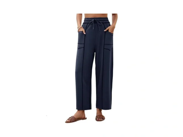 Grewley Womens Linen Barrel Pants Baggy Wide Leg… Code