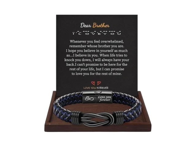 Btysun Gifts For Brother Leather Bracelet For Men… Code