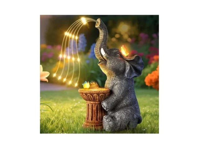 Goregent Garden Decor Elephant Statues Outdoor… Code