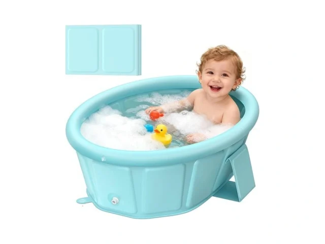 Baby Bathtub With Inflatable Top Edge Extra Stable… Code