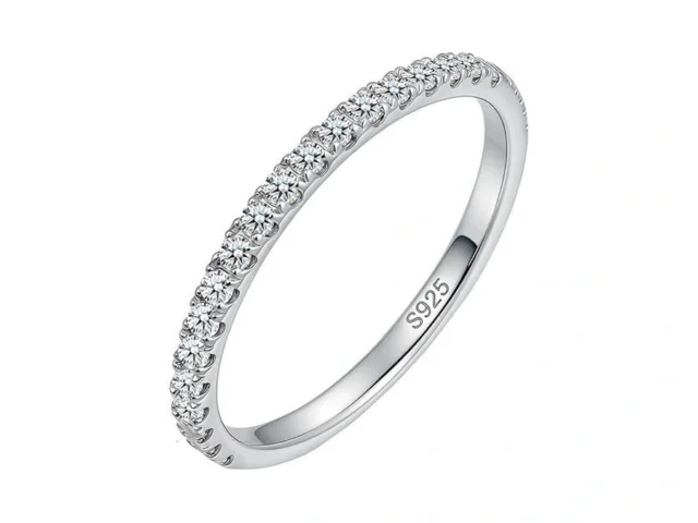Wes 1 5mm Moissanite Wedding Band – 925 Sterling… Code