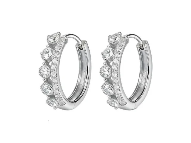 Girioiz High-carbon Diamond Hoop Earrings For Women… Code