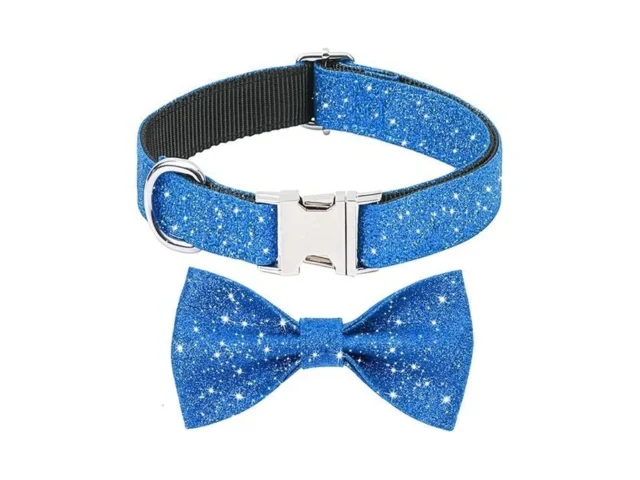 Jumpress Blue Boy Dog Collar With Bow Bling Male… Code