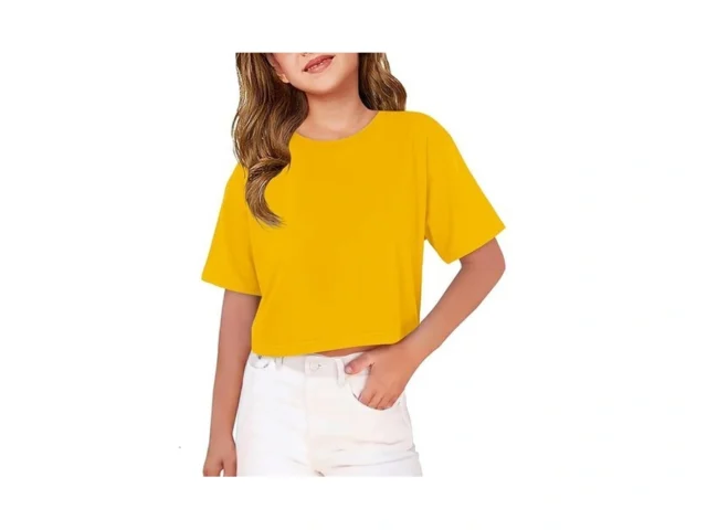 Zdc Girls T Shirts Short Half Sleeve Crew Neck Drop… Code