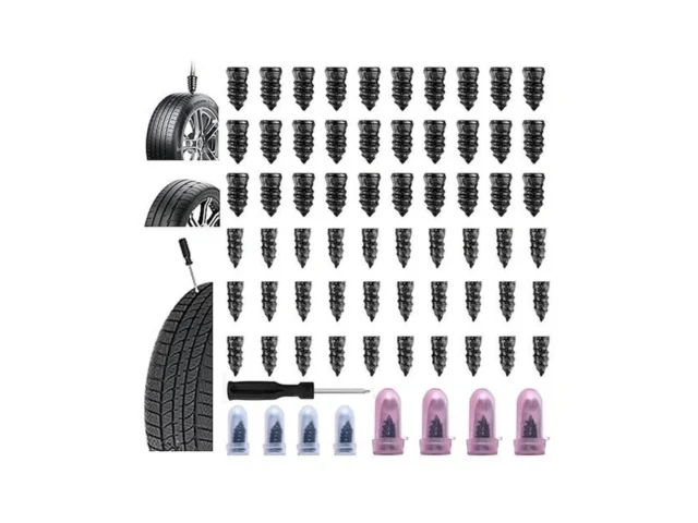 Cooslim 60pcs Tire Repair Rubber Nail Rubber Vacuum… Code