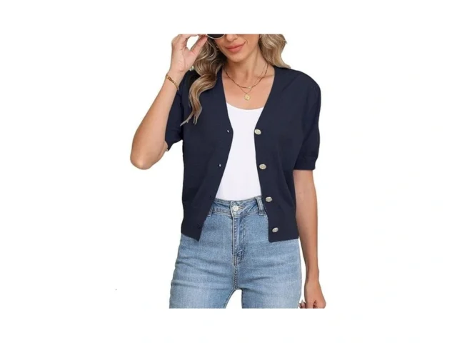 Cossen Cardigan For Women Trendy Dressy Navy Blue… Code