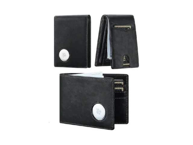Furid Leather Wallet Compatible With Airtag Slim… Code