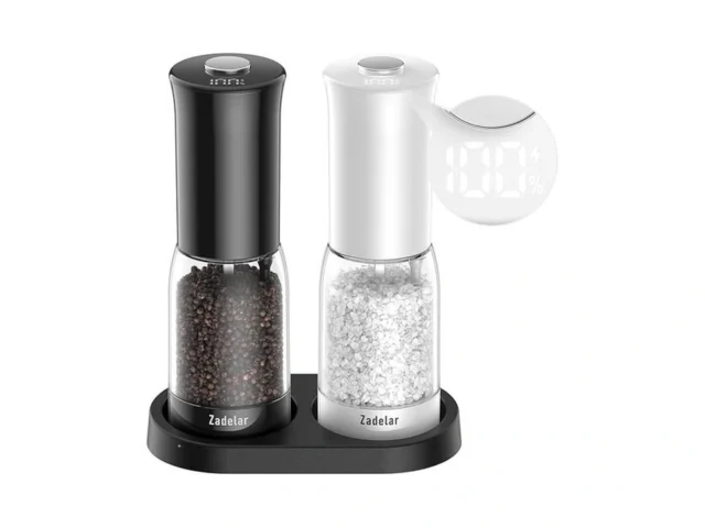 Salt And Pepper Grinder Set With Led Power Display… Code