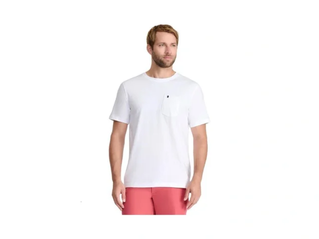 Izod Men S Saltwater Soft Wash Pocket Crew T-shirt… Coupon