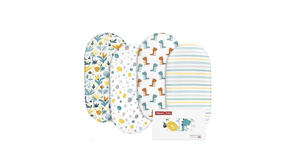 Amazon code: Gllquen Baby Bassinet Sheets 4 Pack Brea