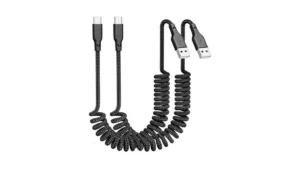 Usb A To Usb C Coiled Carplay Cable 2-pack 3ft Auto… Code