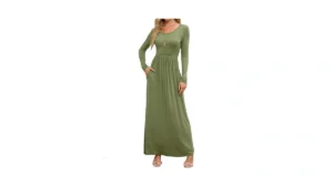 Dearcase Maxi Dress For Women Army Green Medium… Code