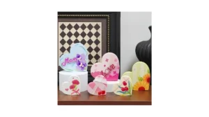Nyuwoaurc 6 Pcs Wooden Hearts Mothers Day… Code