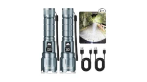 Wdtpro Led Rechargeable Flashlight 2 Pack 3 Modes… Code