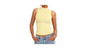 Gkbk Womens Double Lined Tank Tops Mock Turtleneck… Code