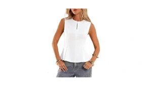 Aprrain Peplum Tank Tops For Women Dressy Business… Code
