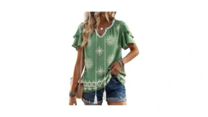 Bellcoco Womens Summer Boho Tops Short Sleeve… Code