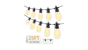 Licoopr 25ft Outdoor String Lights Ip65 Waterproof… Code