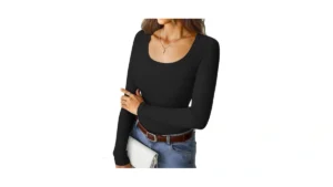 Gkbk Women S Long Sleeve Tops Scoop Neck Ribbed… Code