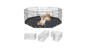 Dog Pen Pet Playpen Dog Fence Indoor Foldable Metal… Code