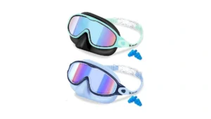 Keary 2 Pack Kids Swim Goggles With Nose Cover… Code