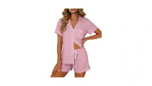 Vrvoice Womens Button Down Pajamas Set Short Sleeve… Code