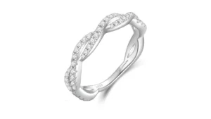 Silvernana Moissanite Wedding Band Sterling Silver… Code