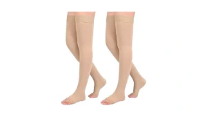 2pairs Ktinnead 20-30mmhg Thigh High Compression… Code