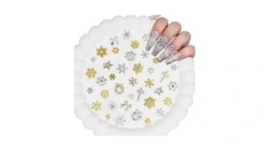 40pcs Snowflake Nail Charms And Gems For Winter 3d… Code