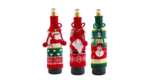 Guojozo Christmas Bottle Cover Wine Sweater Knitted… Code