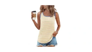 Zesica Women S Summer Casual Striped Tank Top… Code