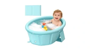 Baby Bathtub With Inflatable Top Edge Extra Stable… Code