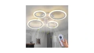 Huixute 26 White Geometric Circular Ceiling Fan… Code