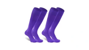 Dsource 2 Pairs Soccer Socks Purple Sports Socks… Code