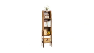 Latifolia Bookshelf 4-tier Bamboo Bookcase With… Code