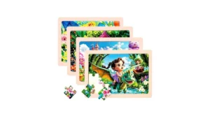 Wooden Puzzles For Kids Ages 3-5 4 Packs Montessori… Code