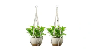 Uslai Macrame Plant Hanger Indoor Outdoor Fits 4 To… Code