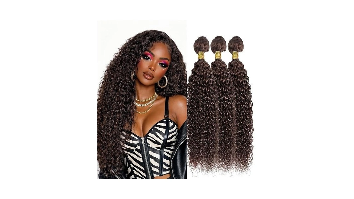Dark Brown Human Hair Bundles Color 4 Jerry Curly 8… Code