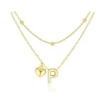 Adoyi Gold Heart Initial Necklaces For Women Hers... - Coupon