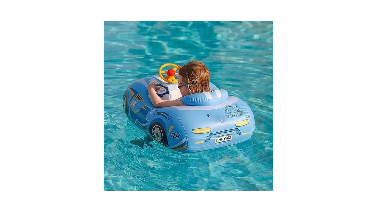 Baby Pool Float With 3d Car Design Thick Pvc Baby... - Coupon