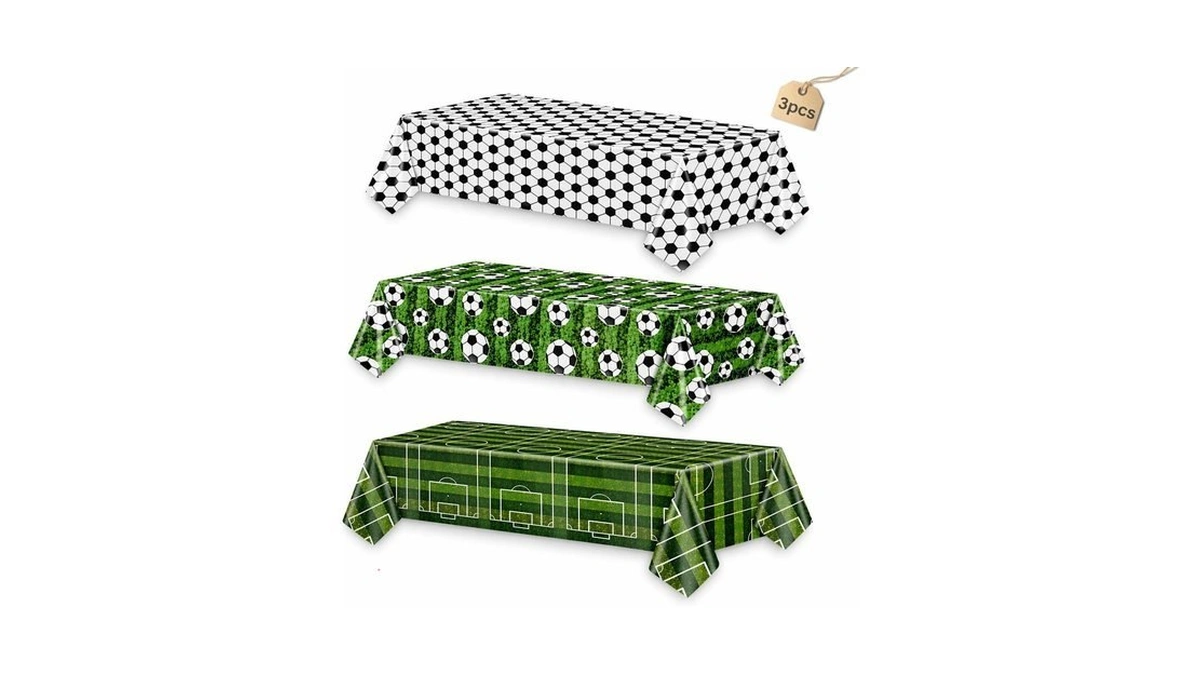 Chris W Soccer Party Table Cloth 3pcs Soccer Party... - Coupon