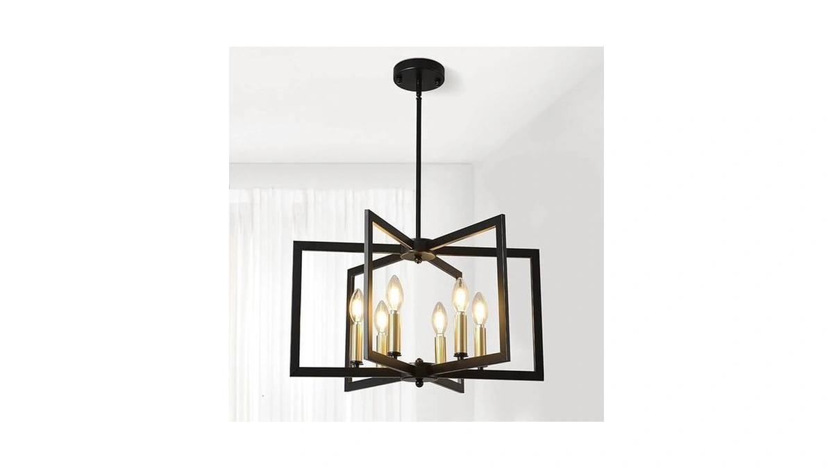 Axamate Black Chandelier 6-light Modern Farmhouse... - Coupon
