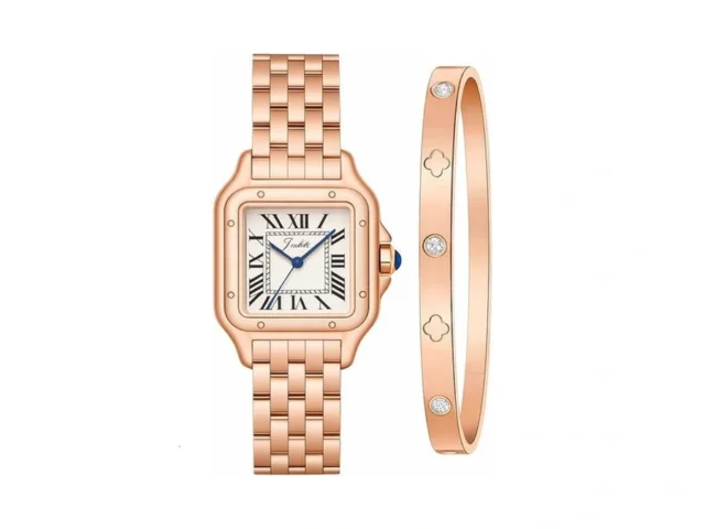 Diicrin Gold Watch And Bracelet Set For Women… – Coupon