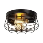 Foucasal Industrial Black Flush Mount Ceiling Light... - Coupon