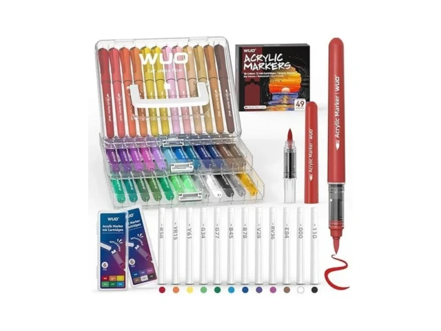 Wuo 36 Colors Acrylic Paint Markers With Extra 12… – Coupon