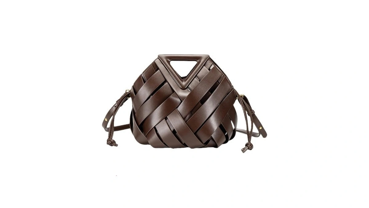 Unique Design Woven Bucket Bag For Women Vegan... - Coupon