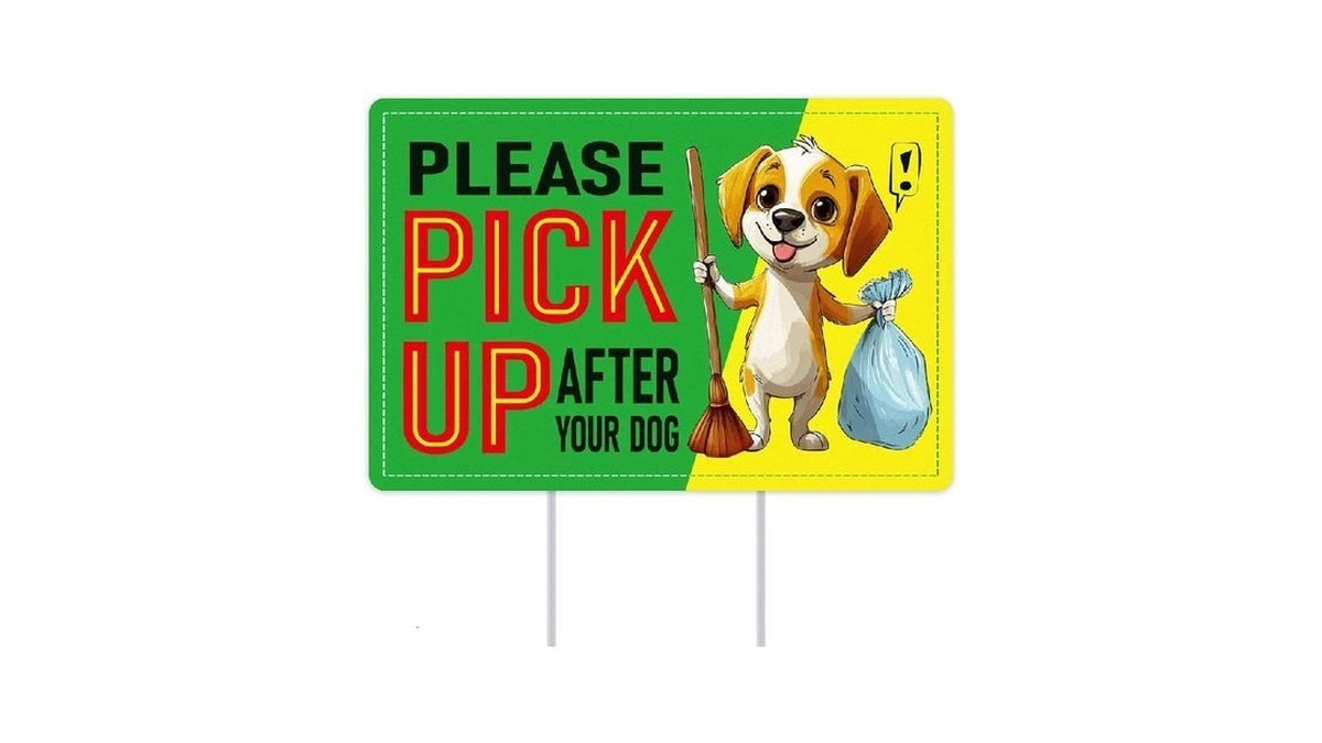 Petcee Pick Up After Your Dog Signs With Stakes 12... - Coupon